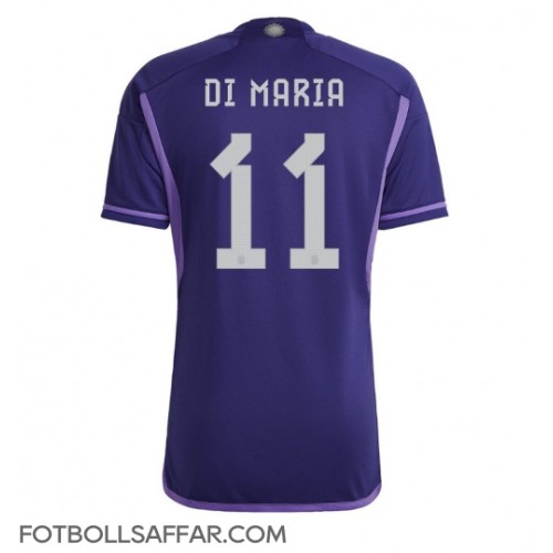Argentina Angel Di Maria #11 Bortatröja VM 2022 Kortärmad
